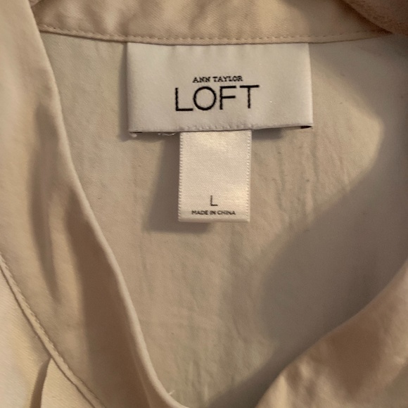 Loft ruffle front satin blouse - Picture 2 of 2